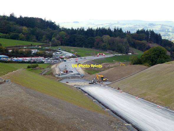 Photo 6"x4" Work on the roundabout for the bypass, A483\/A489 junction, at Dolfor Road Newtown\/Y Drenewydd c2018