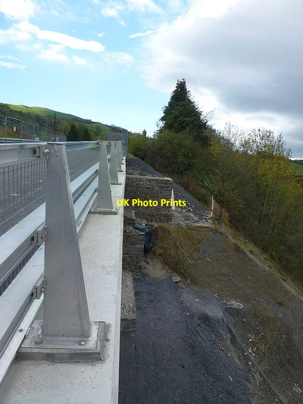 Photo 6"x4" Abutment on uphill side of Upper Dolfor Road bridge Newtown\/Y Drenewydd c2018