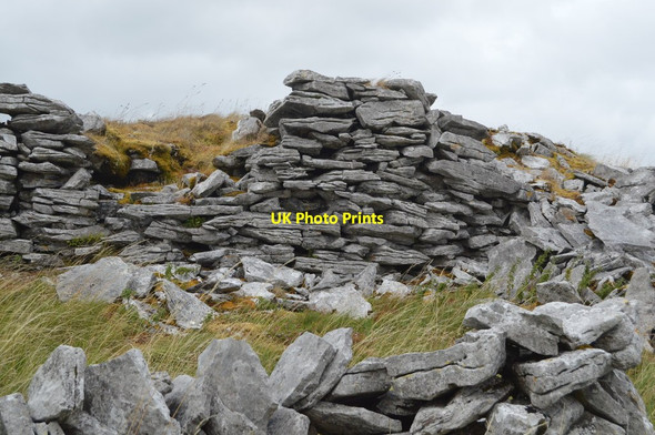 Photo 6"x4" Ruined wall, Cahercommaun Fort Carran\/R2799 c2018
