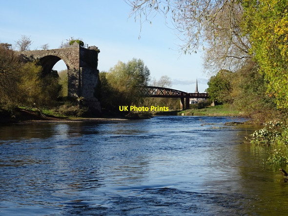 Photo 6"x4" Remains of the railway age above the Wye Monmouth\/Trefynwy c2018