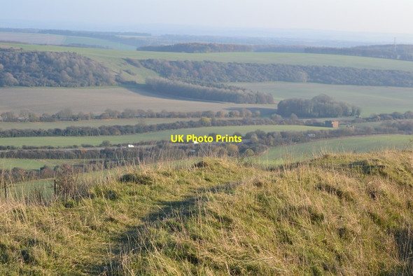 Photo 6"x4" On the ramparts of the Iron Age Fort, Beacon Hill Old Burghclere c2018