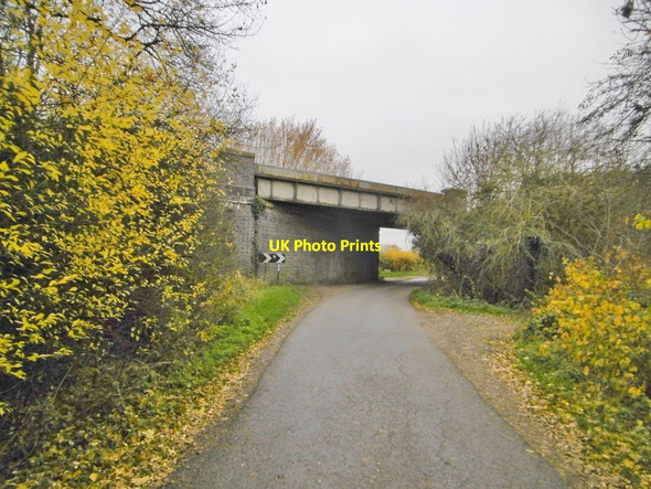 Photo 6"x4" Long Itchington, railway bridge Bascote c2018