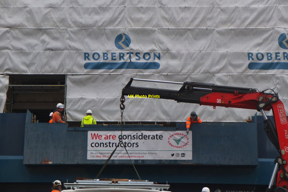 Photo 6"x4" Construction work on George Street Edinburgh Edinburgh c2018