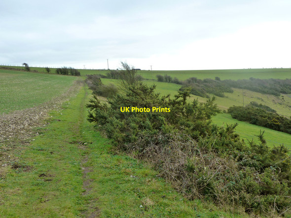 Photo 6"x4" Bridleway from Saddlescombe up to Varncombe Hill Saddlescombe c2011