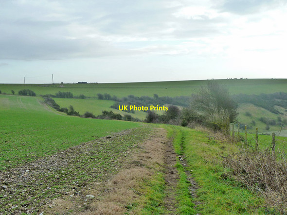 Photo 6"x4" Bridleway from Saddlescombe up to Varncombe Hill Saddlescombe c2011