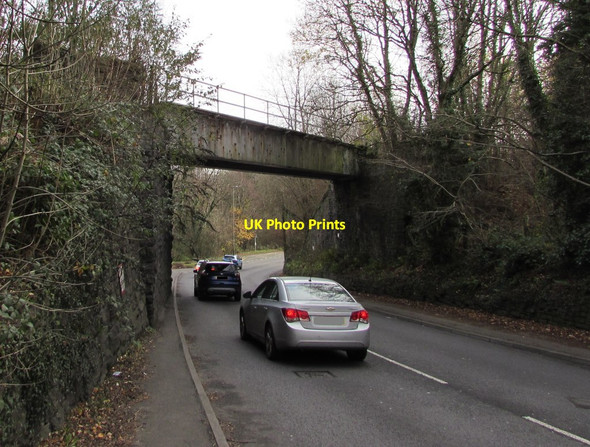 Photo 6"x4" West side of a Nelson Road railway bridge near Tredomen Ystrad Mynach c2018