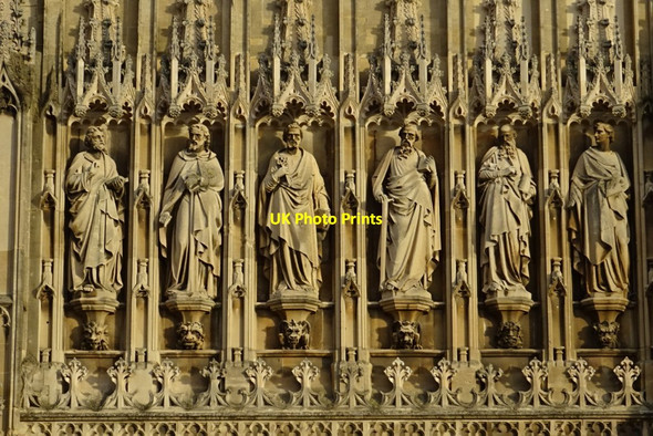 Photo 6"x4" Statues on the South Porch, Gloucester Cathedral Gloucester c2018