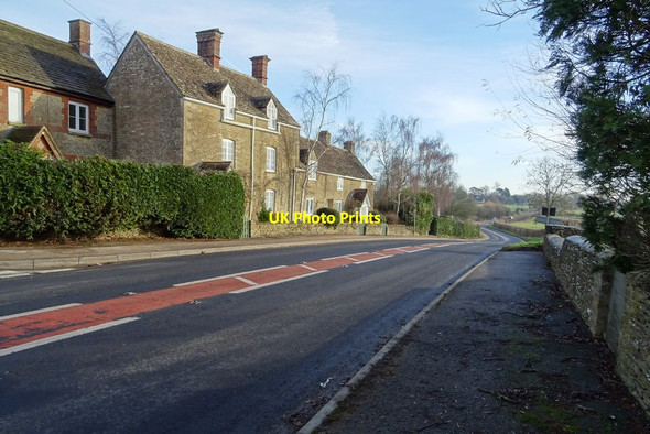 Photo 6"x4" Road passing through Long Newnton Tetbury c2018