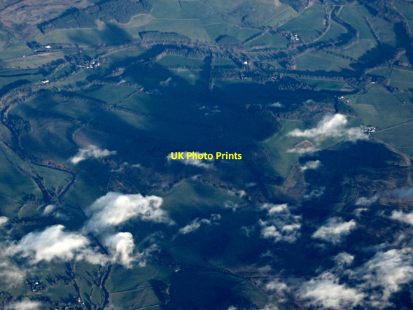Photo 6"x4" The River Tweed from the air Stobo c2018