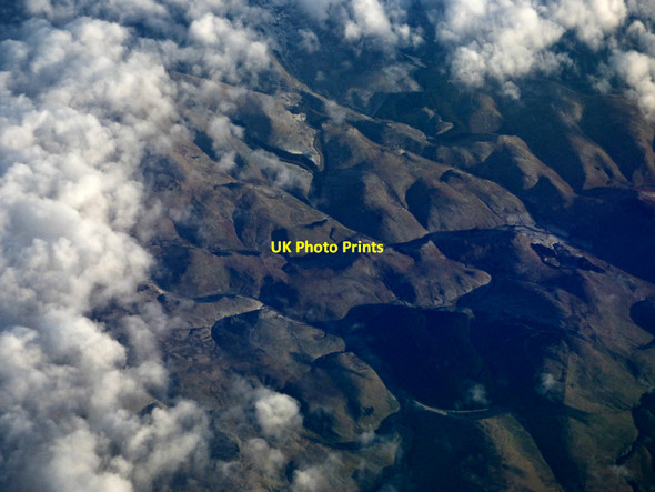 Photo 6"x4" Cheviot Hills from the air Barrow Burn\/NT8610 c2018