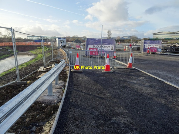Photo 6"x4" Entrance to Worcester Parkway Station construction site Norton\/SO8850 c2018