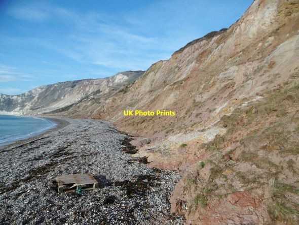 Photo 6"x4" Worbarrow Bay, cliffs Worbarrow c2018