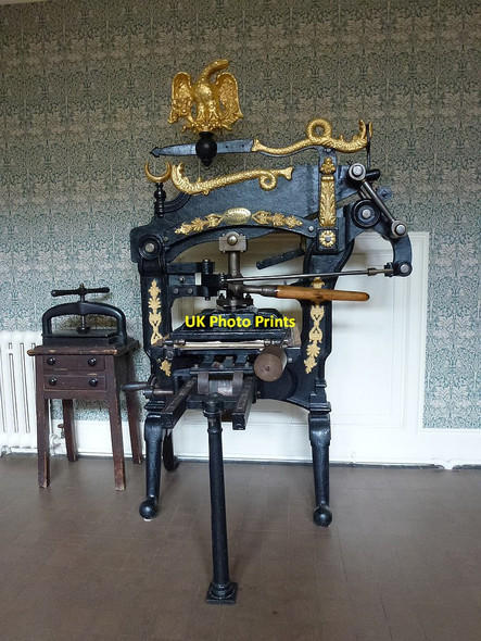Photo 6"x4" Printing press at Gregynog Gregynog c2018