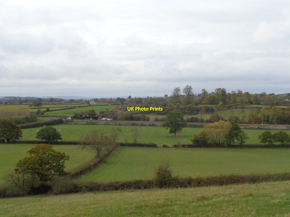 Photo 6"x4" Oddingley fields from Trench Wood Dunhampstead c2018