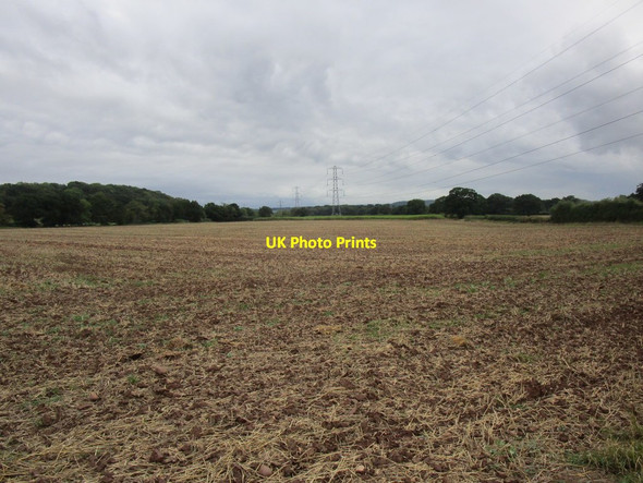 Photo 6"x4" Harrowed field and pylons Knighton\/SP0356 c2018