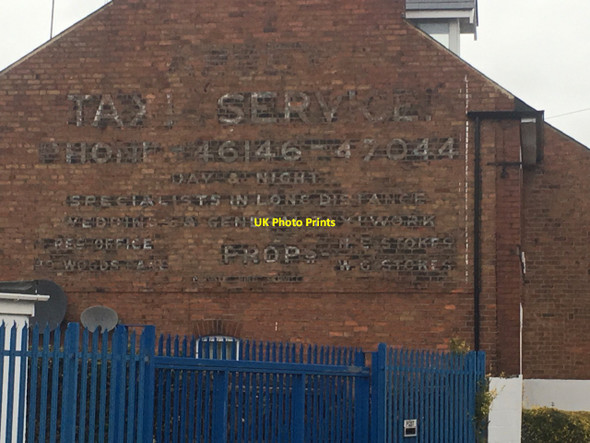 Photo 6"x4" Ghost sign on Woods Lane Derby\/SK3535 c2018