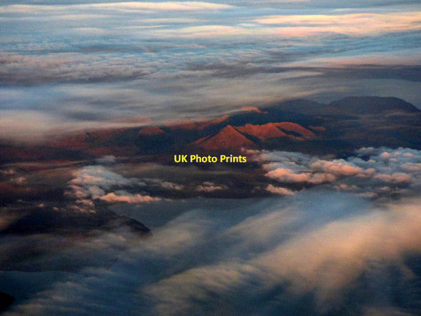 Photo 6"x4" Arran from the air Merkland\/NS0239 c2019
