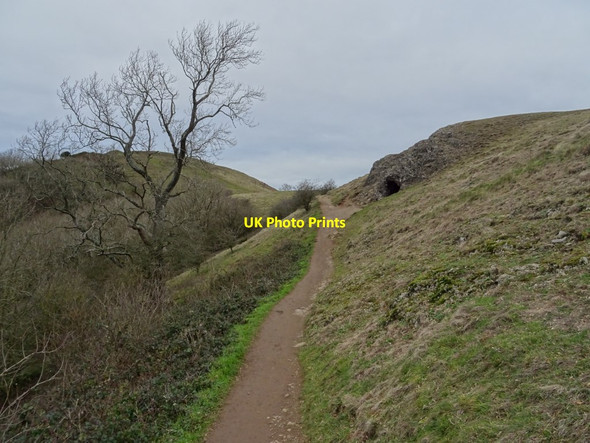 Photo 6"x4" Path approaching Clutter's Cave Little Malvern c2019
