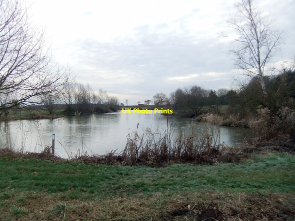 Photo 6"x4" Fishing pond at Wholesea Grange Rascal Moor c2019