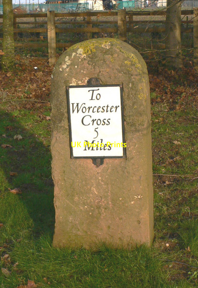 Photo 6"x4" Old Milestone by the A443, Quarry Pools, Holt parish Holt\/SO8262 c2007