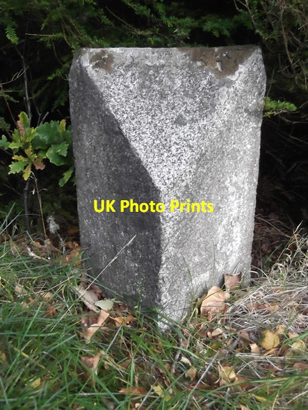 Photo 6"x4" Old Milestone by the A82, Inver Coile Campsite, Fort Augustus parish Invermoriston c2013
