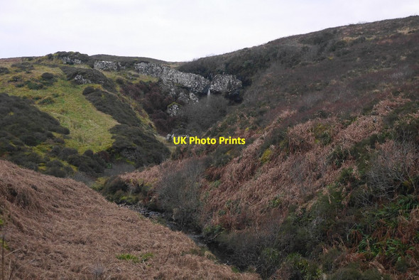 Photo 6"x4" Waterfall, Allt Buaile Shuanie Carbost\/NG3831 c2019