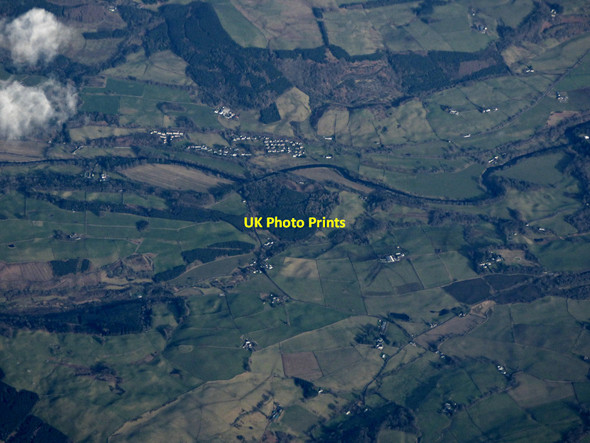 Photo 6"x4" The River Nith from the air Auldgirth c2019