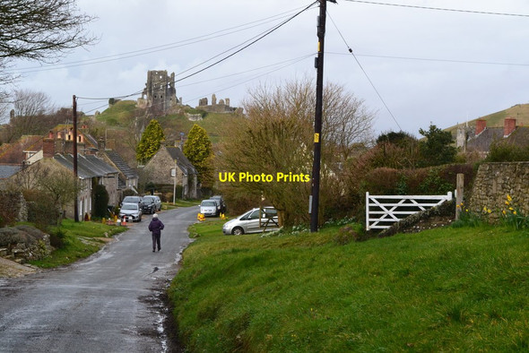 Photo 6"x4" View along West Street to Corfe Castle Corfe Castle c2019