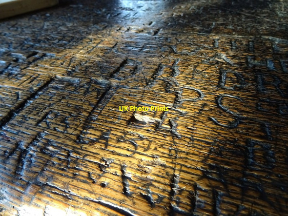 Photo 6"x4" Graffiti on a desk in Shakespeare's schoolroom Stratford-upon-Avon c2019