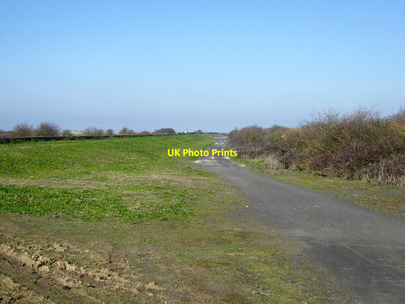 Photo 6"x4" Track behind creek wall, Cliffe Pools nature reserve Church Street\/TQ7174 c2019
