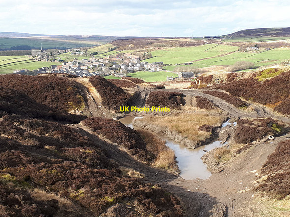 Photo 6"x4" Former quarry at Little Moor Hebden Bridge c2019