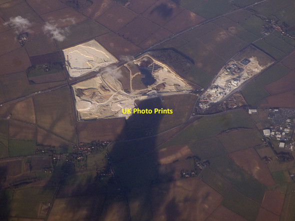 Photo 6"x4" Melton Ross quarries from the air Melton Ross c2019