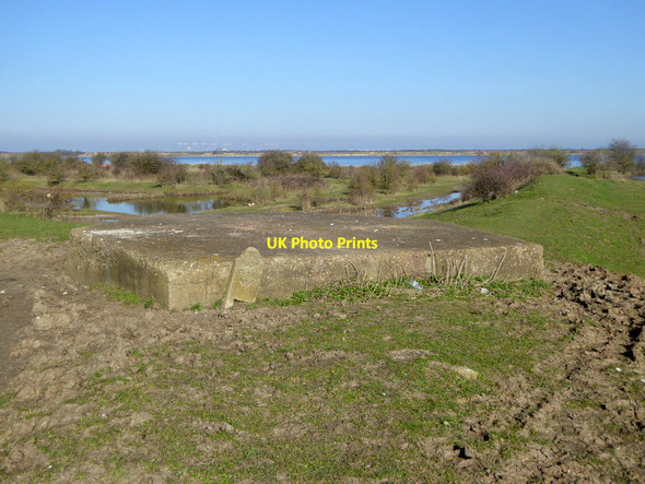 Photo 6"x4" Buried pillbox on sea wall Church Street\/TQ7174 c2019