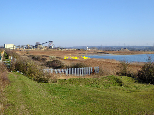 Photo 6"x4" Gravel works lagoon, Cliffe Church Street\/TQ7174 c2019