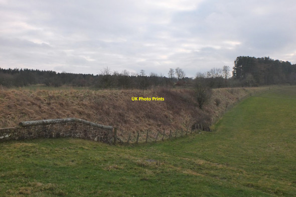 Photo 6"x4" Embankment of former Peebles Railway, Kirkettle Rosewell\/NT2862 c2019