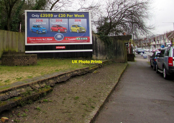 Photo 6"x4" The Trade Centre advert alongside the A473 Broadway, Treforest Pontypridd\/ST0789 c2019