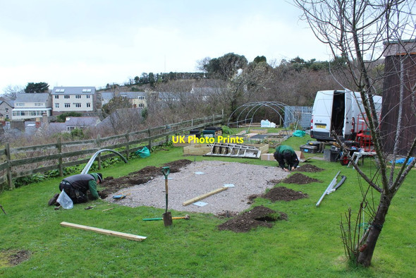 Photo 6"x4" Ground work on the poly tunnel has started Bryn-rhys c2019