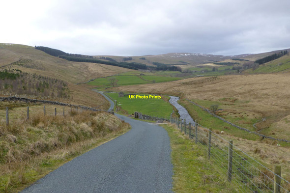 Photo 6"x4" Road with cattle grid Cotterdale c2019
