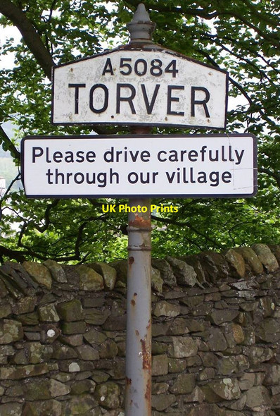 Photo 6"x4" Village Signpost by the A5084, Torver parish Scar Head c2005