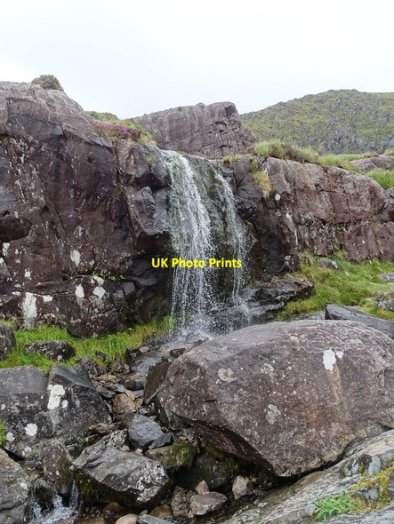Photo 6"x4" Waterfall along Conor Pass Cloghane c2018