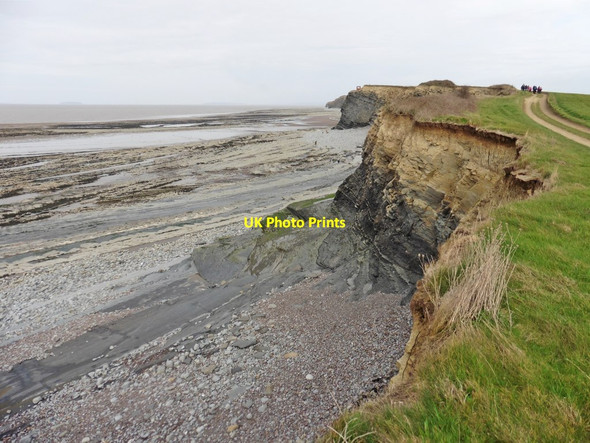 Photo 6"x4" Cliff erosion near Kilve Lilstock c2019