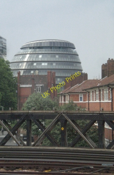 Photo 6"x4" City Hall from aboard a train on the approach to London Bridge Railway Station SE1 London c2008