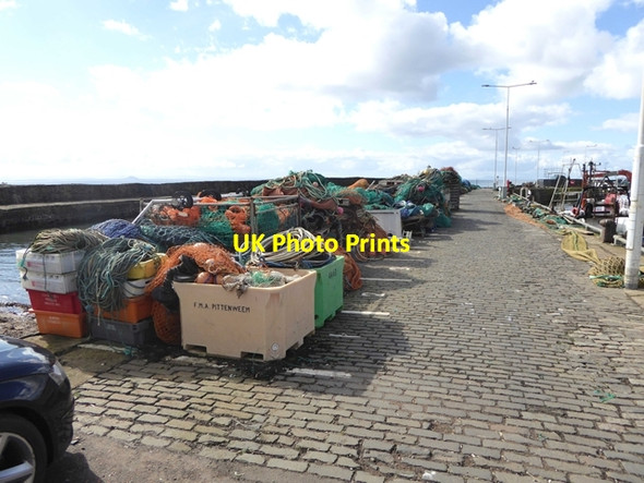 Photo 6"x4" Colourful fishing paraphernalia on Pittenweem Pier Pittenweem c2019