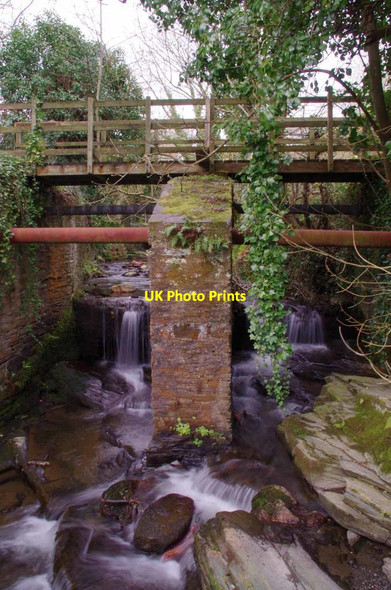 Photo 6"x4" Waterfall Under Harry's Bridge Lower Foxdale c2019