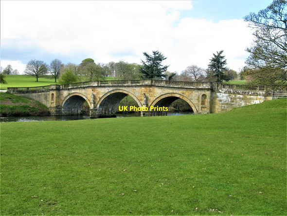 Photo 6"x4" Bridge on Main Approach to Chatsworth House Dunsa c2019