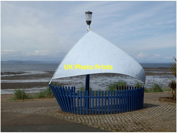 Photo 6"x4" Seat on Fisherrow Promenade Musselburgh c2019