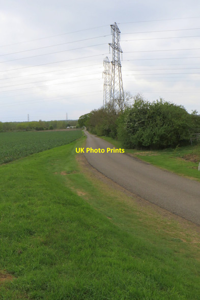 Photo 6"x4" Pylons by the road to the watersports centre Grendon\/SP8760 c2019