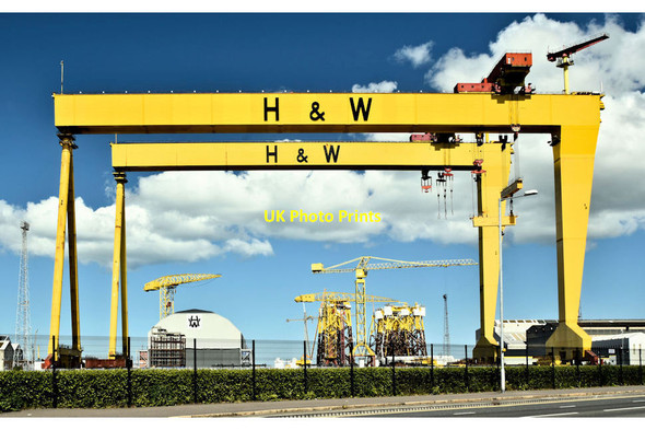 Photo 6"x4" Harland & Wolff cranes, Belfast (May 2019) Belfast c2019