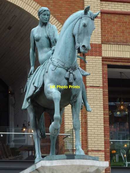 Photo 6"x4" Statue of Lady Godiva Coventry c2019