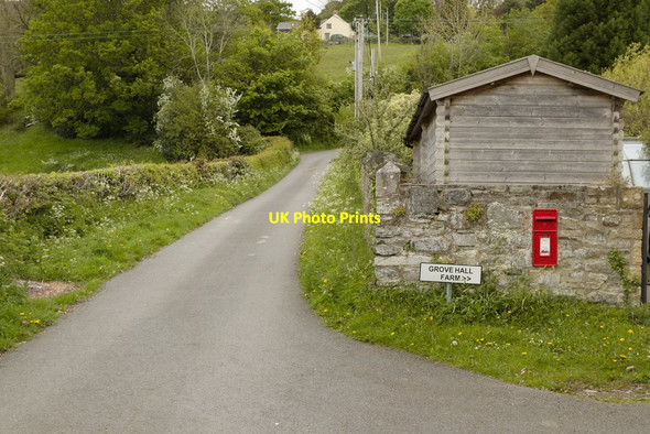 Photo 6"x4" Lane and postbox near Grove Hall Farm Aifft c2019